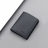 Öko-nahast väike meeste rahakott kirjaga