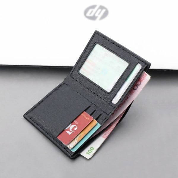 Öko-nahast väike meeste rahakott kirjaga