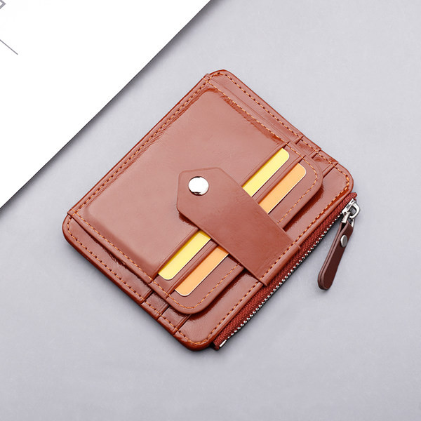 Meeste nahast rahakott, mis sobib dokumentide hoidmiseks ja lukuga tasku müntidele