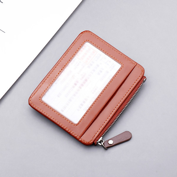 Meeste nahast rahakott, mis sobib dokumentide hoidmiseks ja lukuga tasku müntidele