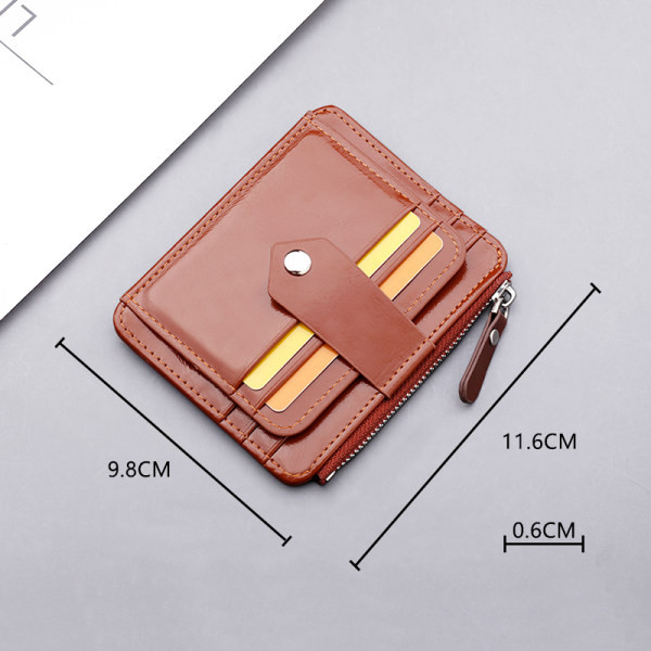 Meeste nahast rahakott, mis sobib dokumentide hoidmiseks ja lukuga tasku müntidele