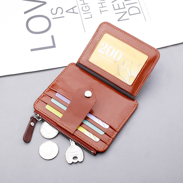 Meeste nahast rahakott, mis sobib dokumentide hoidmiseks ja lukuga tasku müntidele