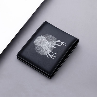 Naujo modelio vyriška piniginė iš eko odos - juodos spalvos