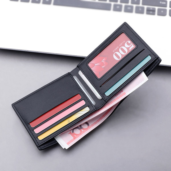 Naujo modelio vyriška piniginė iš eko odos - juodos spalvos