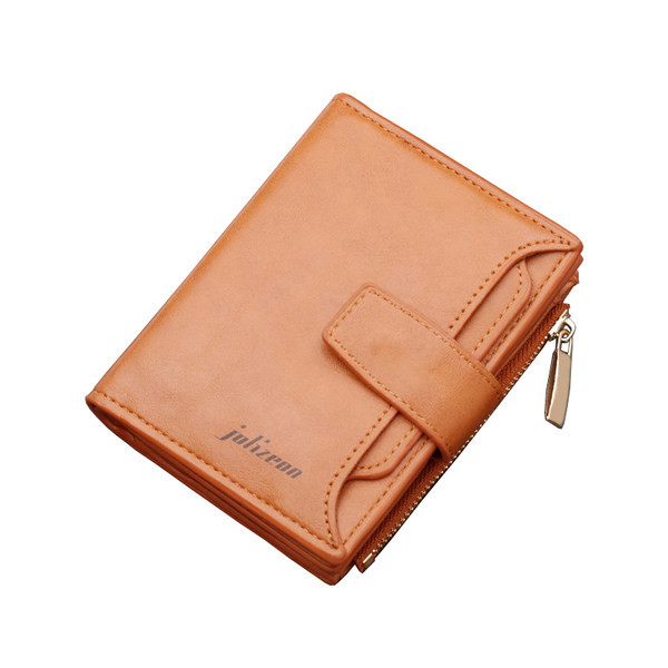 Öko bőrből készült férfi pénztárca cipzárral és gombokkal