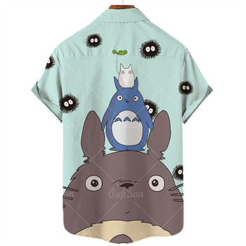 Ανδρικά πουκάμισα Hayao Miyazaki Comics My Neighbor Totoro Faceless Ανδρικά πουκάμισα κοντομάνικα Unisex Fashion Top Anime T Shirt Ανδρικά