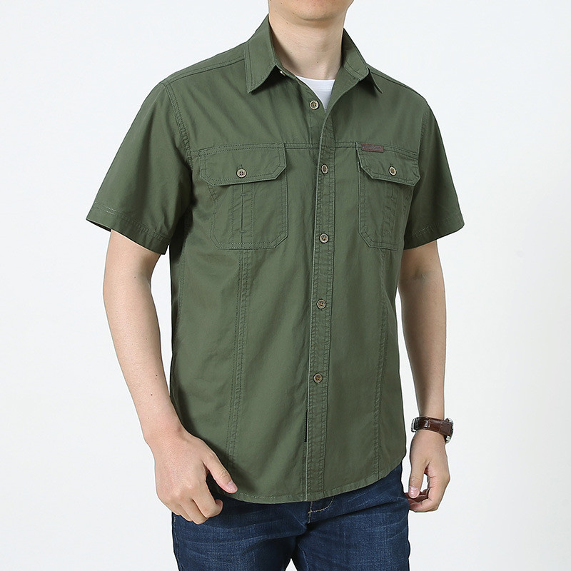 Vasariniai laisvalaikio marškinėliai Vyriški negabaritiniai trumpomis rankovėmis įrankiai marškiniai Kelias kišenes Vyriški drabužiai Palaidinė Viršutiniai marškinėliai 5XL BF08