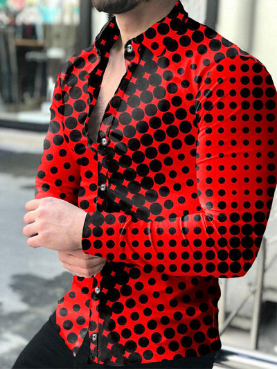 Madingi socialiniai vyriški marškiniai su apatine apykakle su sagutėmis marškinėliai, laisvalaikio tinkliniai raštai ilgomis rankovėmis, vyriški drabužiai, išleistuvių vakarėlio kardiganas