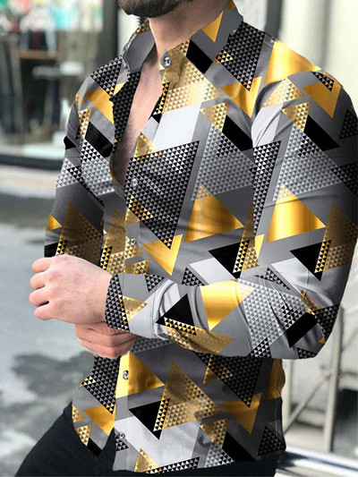 Madingi socialiniai vyriški marškiniai su apatine apykakle su sagutėmis marškinėliai, laisvalaikio tinkliniai raštai ilgomis rankovėmis, vyriški drabužiai, išleistuvių vakarėlio kardiganas