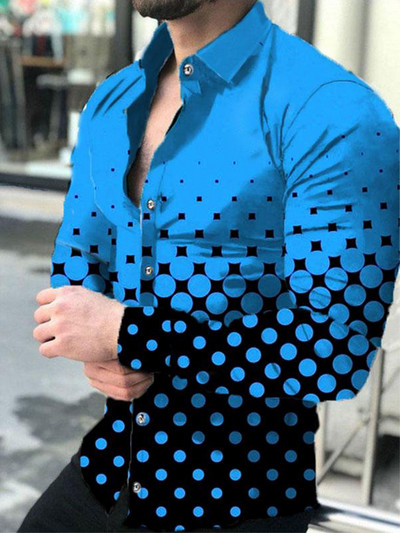 Madingi socialiniai vyriški marškiniai su apatine apykakle su sagutėmis marškinėliai, laisvalaikio tinkliniai raštai ilgomis rankovėmis, vyriški drabužiai, išleistuvių vakarėlio kardiganas