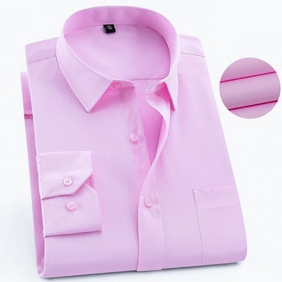 Didesnio dydžio 9XL 8XL 7XL Vyriški laisvalaikio verslo marškiniai ilgomis rankovėmis Klasikiniai dryžuoti vyriški socialiniai marškinėliai vakarėliui smokingo marškiniai purpuriniai mėlyni