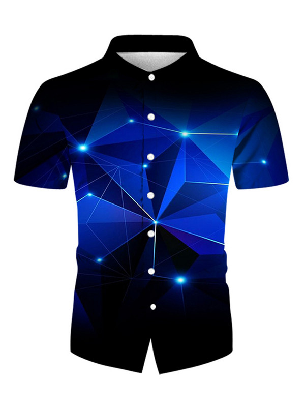 Cămașă de lux pentru bărbați, vară, imprimeu hawaian, socială, cu mânecă scurtă, ocazională, cu un singur buton, bluze subțiri, haine de designer pentru bărbați