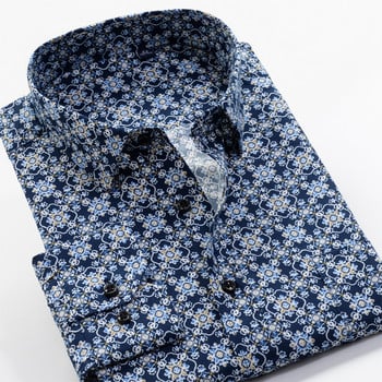 6XL 7XL 8XL 9XL 10XL Μεγάλο μέγεθος Flower Print Ανδρικό μακρυμάνικο πουκάμισο άνοιξη 2022 Νέα νεανική μάρκα πουκάμισο 24 χρωμάτων