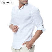 2022 m. Nauji vyriški laisvalaikio palaidinė Medvilniniai lininiai marškiniai Laisvi viršutiniai marškinėliai ilgomis rankovėmis Pavasario Rudens Vasaros Kasdieniai gražūs vyriški marškiniai