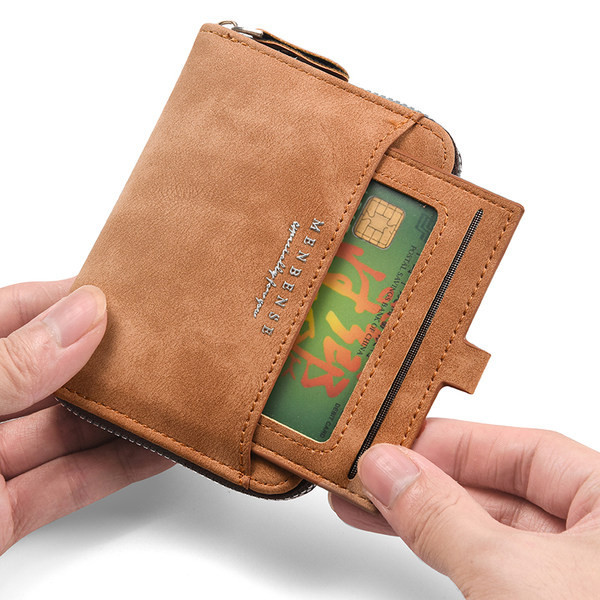 Maža eko odos piniginė su keliais skyreliais