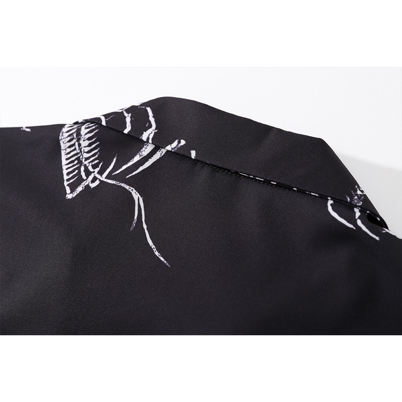 Sötét ikon csontváz Sárkány férfi ing Nyári vékony anyagú ing Férfi pólók