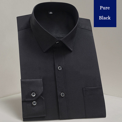 Plusz nagy méretű 8XL 7XL 6XL Férfi hosszú ujjú ing Alkalmi ruha Egyszínű Rutin Fit Design Üzleti Férfi Közösségi ingek