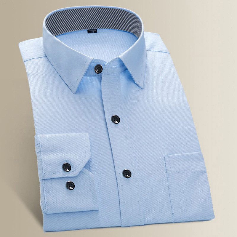 Plusz nagy méretű 8XL 7XL 6XL Férfi hosszú ujjú ing Alkalmi ruha Egyszínű Rutin Fit Design Üzleti Férfi Közösségi ingek