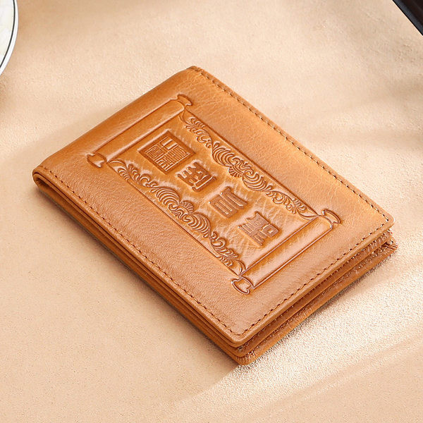 Ekobőrből készült férfi pénztárca 3D hatással