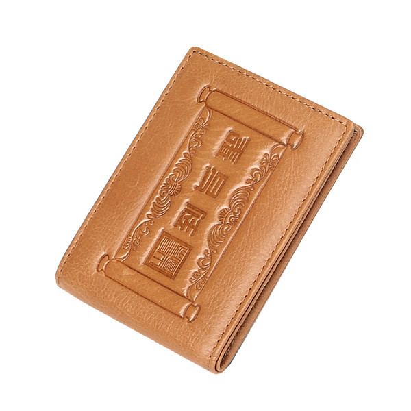 Ekobőrből készült férfi pénztárca 3D hatással