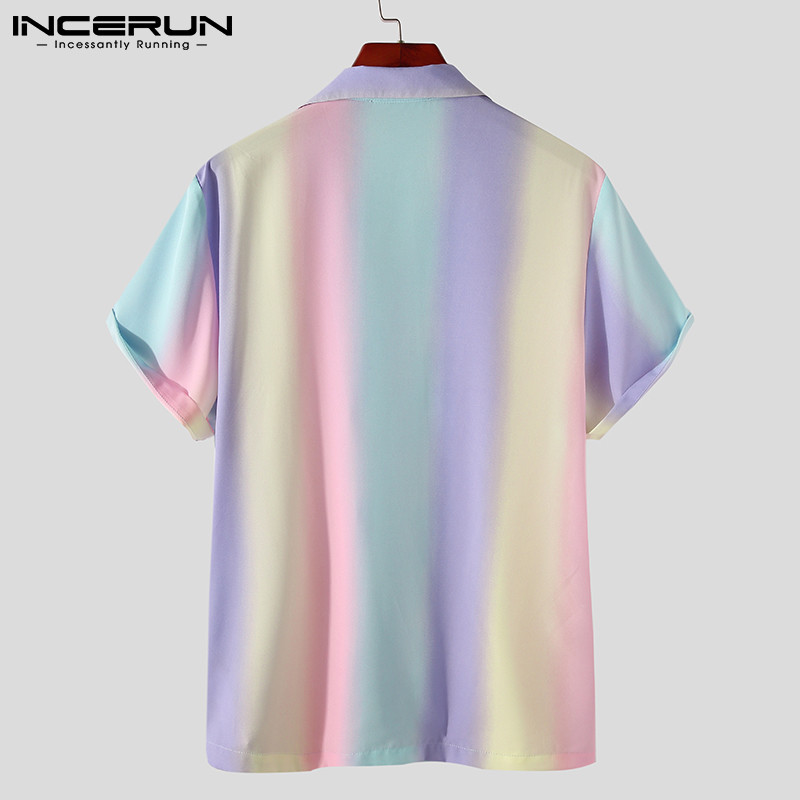 Ljetne muške havajske košulje s otvorenim ovratnikom i kratkim rukavima, ležerne Camisas Hombre Streetwear 2022. Modne majice s kravatom INCERUN S-5XL