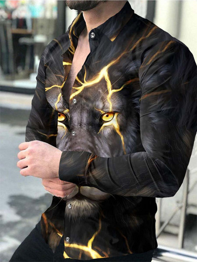 Luksuslikud meeste särgid Alla keeratava kraega nööpidega särk vabaaja disaineri triibuga pikkade varrukatega topid Meeste riided ballipidude kardigan