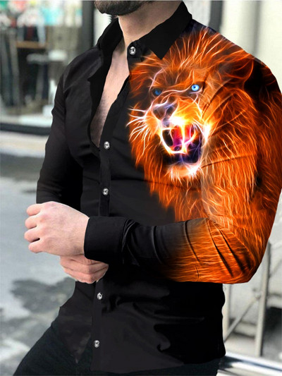 Luksuslikud meeste särgid Alla keeratava kraega nööpidega särk vabaaja disaineri triibuga pikkade varrukatega topid Meeste riided ballipidude kardigan