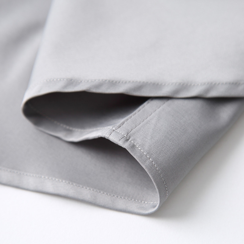 Klasszikus, rugalmas, selymes, nem vasalható férfi ing, zseb nélküli irodai hosszú ujjú, normál szabású, ráncmentes alkalmi ingek