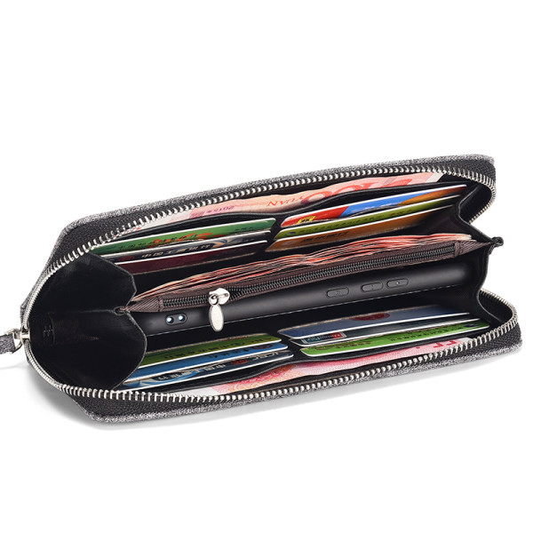 Vyriška tekstilinė piniginė su užtrauktuku ir rankena