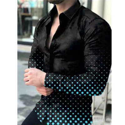 Prabangūs „Royal Golden“ vyriški laisvalaikio marškinėliai ilgomis rankovėmis Vyriški „Paisley Print“ marškinėliai „Camisa Social Masculina Manga Longa“ vakarėlio marškinėliai