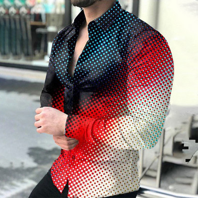 Prabangūs „Royal Golden“ vyriški laisvalaikio marškinėliai ilgomis rankovėmis Vyriški „Paisley Print“ marškinėliai „Camisa Social Masculina Manga Longa“ vakarėlio marškinėliai