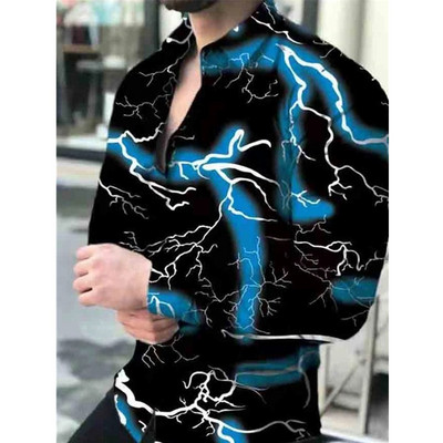 Prabangūs „Royal Golden“ vyriški laisvalaikio marškinėliai ilgomis rankovėmis Vyriški „Paisley Print“ marškinėliai „Camisa Social Masculina Manga Longa“ vakarėlio marškinėliai