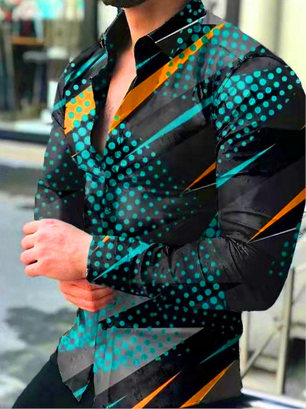 Luksuslik Royal Golden meeste vabaaja pikkade varrukatega särk Meeste Paisley Print särk Camisa Social Masculina Manga Longa balli peosärk