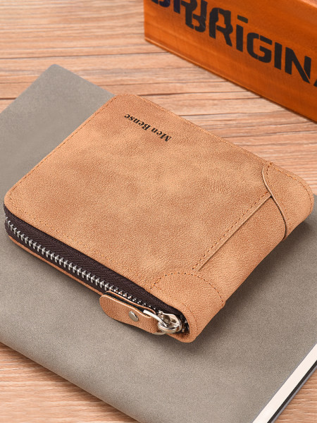 Novčanik od eko kože sa patentnim zatvaračem i natpisom