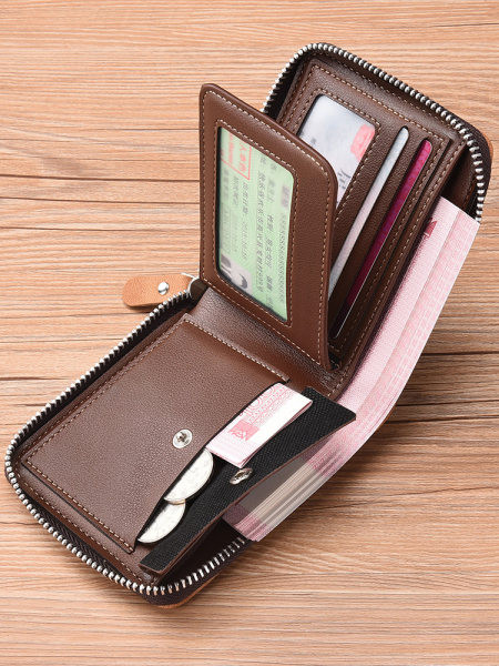 Novčanik od eko kože sa patentnim zatvaračem i natpisom