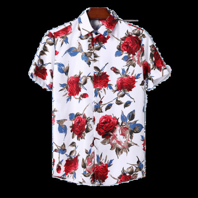 Madingi vyriški havajietiški marškiniai Marškinėliai Vyriški gatvės drabužiai trumpomis rankovėmis vyriški drabužiai Viršutinė spauda Palaidinė Didelio dydžio Camisas