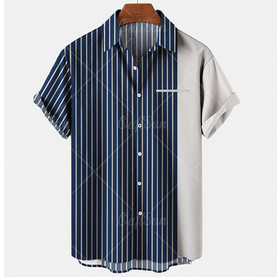 Madingi vyriški havajietiški marškiniai Marškinėliai Vyriški gatvės drabužiai trumpomis rankovėmis vyriški drabužiai Viršutinė spauda Palaidinė Didelio dydžio Camisas