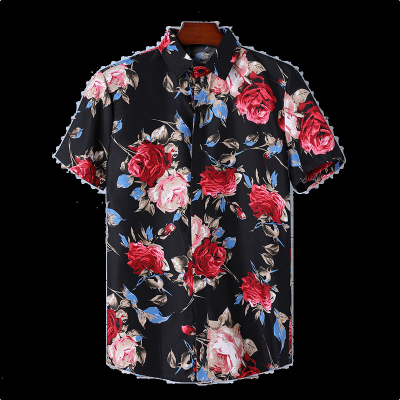 Madingi vyriški havajietiški marškiniai Marškinėliai Vyriški gatvės drabužiai trumpomis rankovėmis vyriški drabužiai Viršutinė spauda Palaidinė Didelio dydžio Camisas