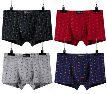 Naujo modelio vyriški bokseriniai šortai su logotipu – keturios dalys