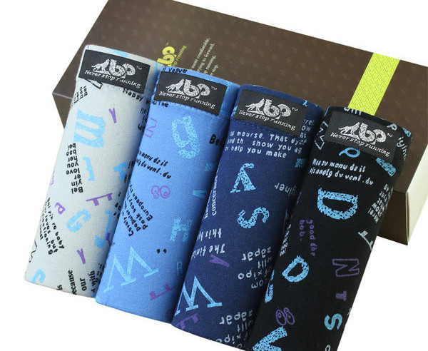 Naujo modelio vyriški bokseriniai šortai su logotipu – keturios dalys