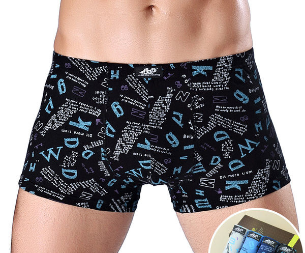Naujo modelio vyriški bokseriniai šortai su logotipu – keturios dalys