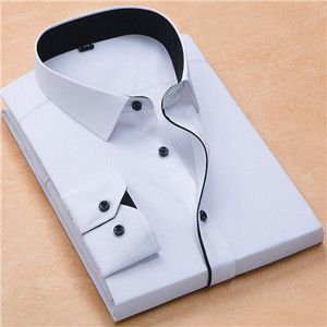 2020 Új érkezés Férfi ing Divat kauzális hosszú ujjú férfi ruha Social Business márka ing Puha gyomláló fehér ingek DS278