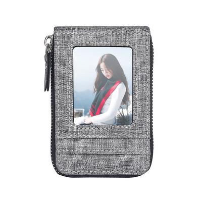 Eko bőrből készült férfi pénztárca irattartókkal