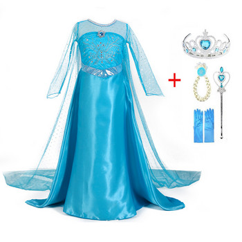 2022 Νέο Έλσα Φόρεμα Κοριτσίστικα Καλοκαιρινό Φόρεμα Princess Cosplay Κοστούμια Φορέματα για Παιδιά Χριστουγεννιάτικο Φανταχτερό πάρτι γενεθλίων Vestidos Menina