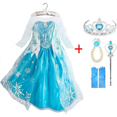 2022. Nova Elsa haljina Ljetna haljina za djevojčice Princess Cosplay kostim Haljine za djecu Božićni rođendan Fancy Party Vestidos Menina