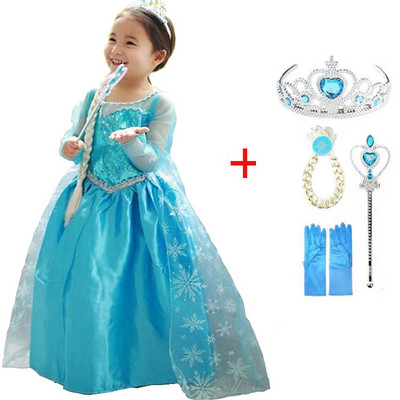 2022. Nova Elsa haljina Ljetna haljina za djevojčice Princess Cosplay kostim Haljine za djecu Božićni rođendan Fancy Party Vestidos Menina