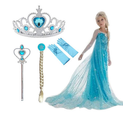 2022. Nova Elsa haljina Ljetna haljina za djevojčice Princess Cosplay kostim Haljine za djecu Božićni rođendan Fancy Party Vestidos Menina