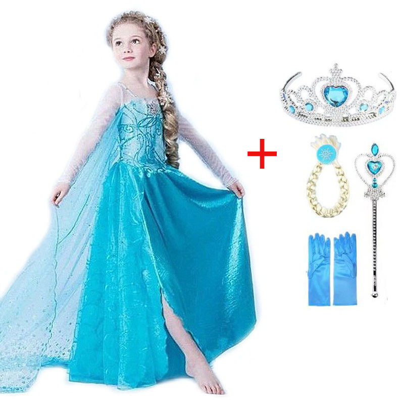2022. Nova Elsa haljina Ljetna haljina za djevojčice Princess Cosplay kostim Haljine za djecu Božićni rođendan Fancy Party Vestidos Menina