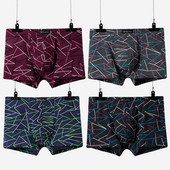 Boxeri pentru bărbați elastici 4 bucăți într-un set