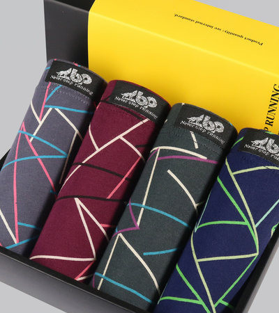 Boxeri pentru bărbați elastici 4 bucăți într-un set